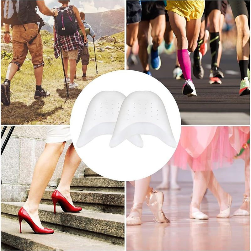 [Australia] - PLABBDPL 2x silicone toe protectors for ballet & pumps - soft gel toe caps & metatarsal pads for pain-free dancing & running - toe protectors for pointe shoes & high heels 