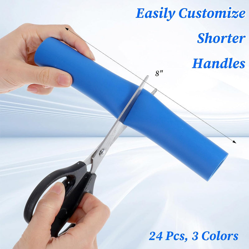 Foam Grip Tubing, Multi-Size Foam Tubing for Handle Grip - 3 Inner Diameters (0.27"/0.39"/0.71") Adaptive Utensil & Tool Padding, Built-Up Aid for Enhanced Dexterity & Controlam tubing- 8PCS (4 Sizes) Comfortable Aid for Utensils - No BPA/Phthalate/Latex