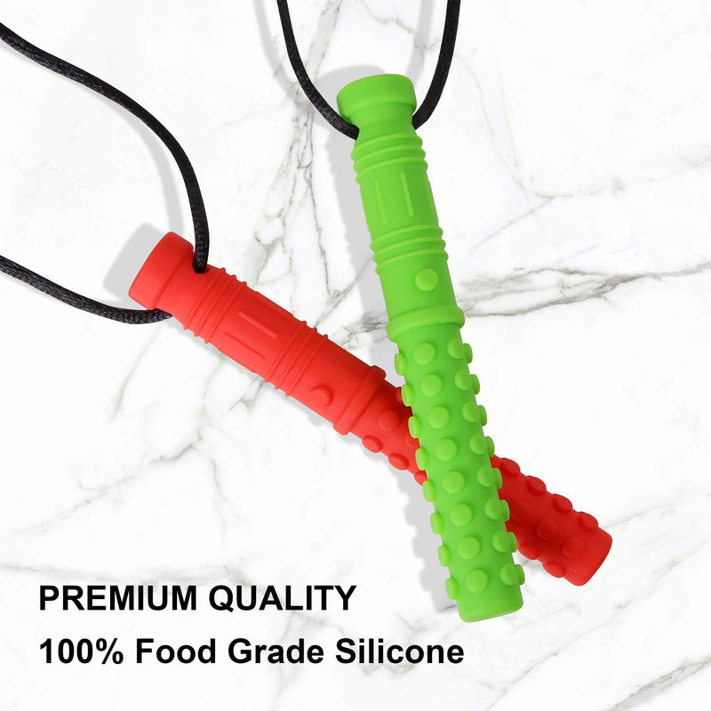 [Australia] - Chew Necklace, SLGOL 6 Pack Mace Chew Necklace for Sensory Kids, BPA Free, Food- Grade Silicone Oral Motor Aids chewelry Chewy Necklace Sensory for Autism, ADHD, Anxiety, or Other Special Needs 