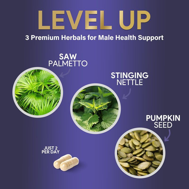 [Australia] - Prostate Health Supplements for Men - 3X Formula with Saw Palmetto Blend Stinging Nettle Root & Pumpkin Seed Extract Support Complex - Supports Bathroom Trips Prostate & Urinary Health - 120 Capsules 120 Count (Pack of 1) 