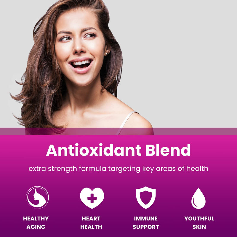 [Australia] - Resveratrol Supplement | Extra Strength Formula for Healthy Aging, Immune Support & Heart Health | 60 Vegan Capsules with Trans-Resveratrol, Green Tea Leaf, Acai Berry & Grape Seed Extract 