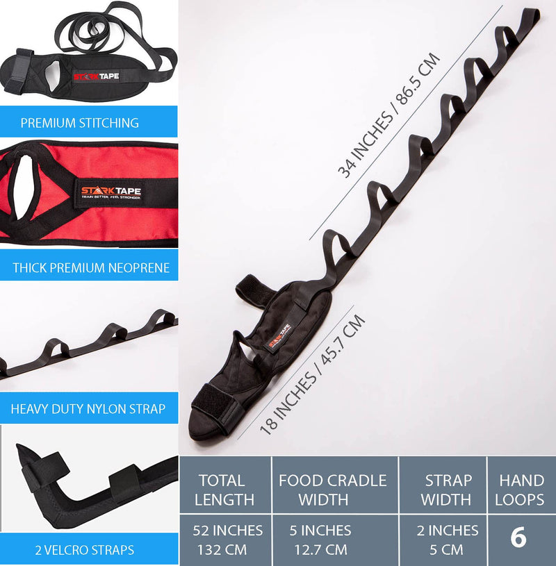 [Australia] - Fitness Foot and Leg Stretcher for Plantar Fasciitis, Improve Strength, Balance Stretches and Achilles Tendonitis, Stretch Loops for Hamstring, Quad, and Calf Pain Relief (Blue) Blue 