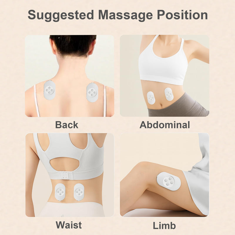 [Australia] - Portable Wireless TENS Unit Muscle Stimulator - 6 Modes 16 Intensity Levels, Dual Channel TENS Machine,Reusable Pads,LED Display & Remote Control,Charging Case Included Replacement Pads Available Large 