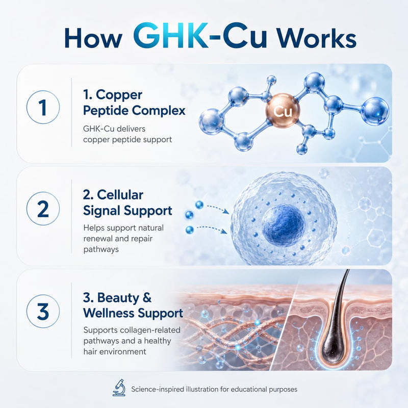 GHK-Cu Copper Supplement, 120 Vegan Capsules, High Potency 120mcg, Supports Collagen Production, Skin Elasticity, Anti-Aging & Hair Growth, Non-GMO, Gluten-Free & Clean Label 120 count (Pack of 1)