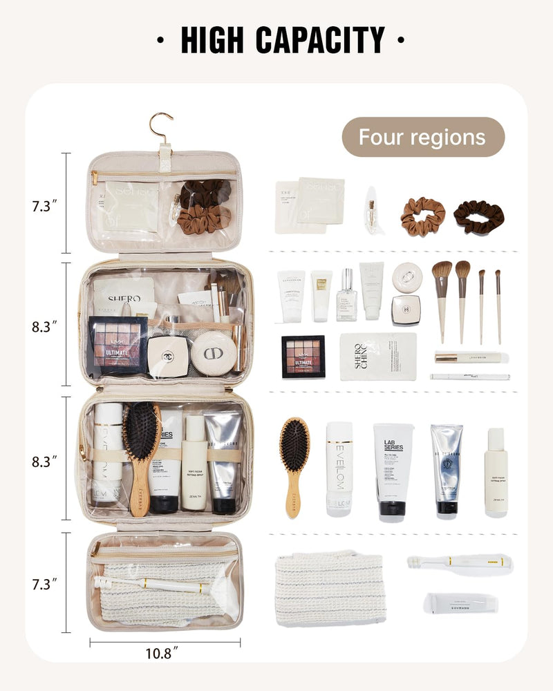 EACHY Travel Makeup Bag & Toiletry Bag