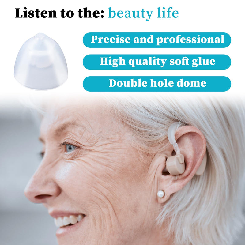 Hearing Aid Domes for Oticon Replacements, 8mm Hearing Aid Domes, Hearing Aid Accessories Compatible with Oticon MiniFit Universal Silicone Hearing Aid Domes, Hearing Open Domes