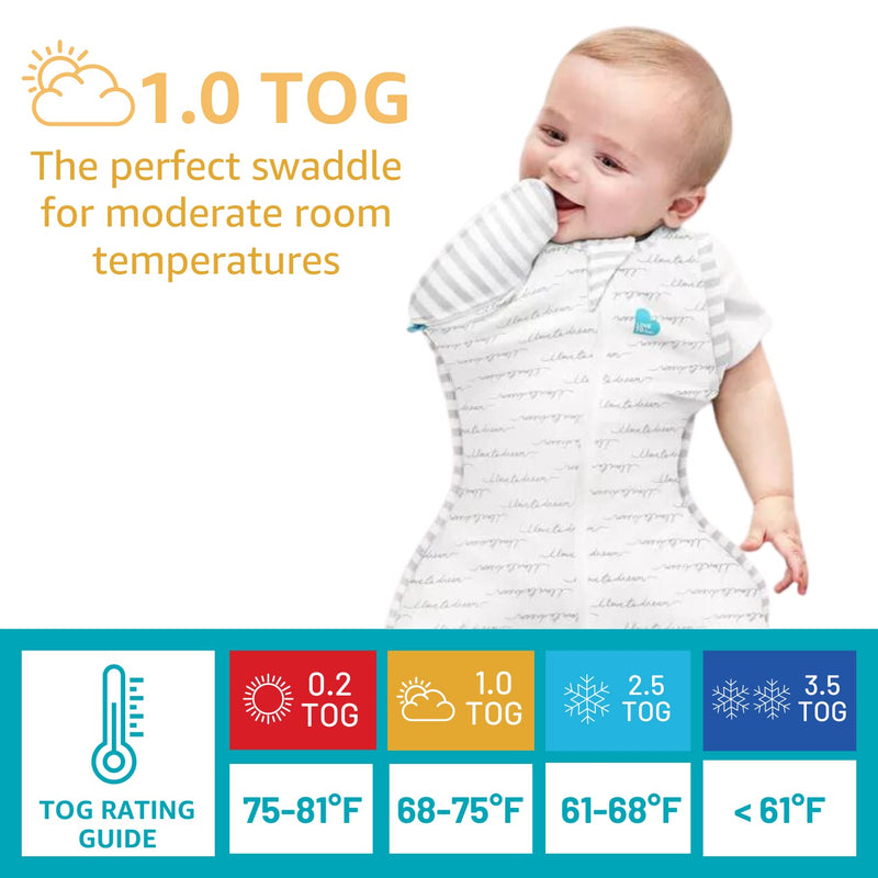 [Australia] - Love to Dream Swaddle UP Transition Bag, Patented Zip-Off Wings, Gently Help Baby Safely Transition from being Swaddled Grey Medium (13-19 lbs.) 