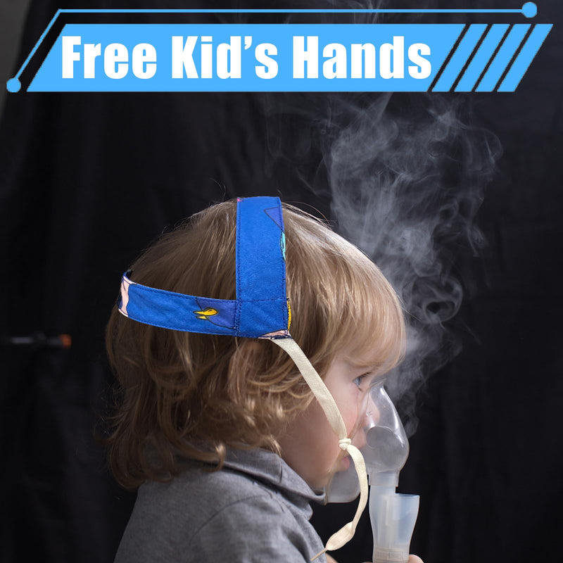 [Australia] - 2PCS No-Slip Nebulizer Mask Head Strap for Cool Mist Inhaler Secure Mask Strap Mask Holder for Cool Mist Inhaler Compressor System Comfortable Adjustable Head Straps for Children and Adults 
