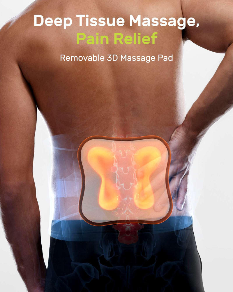 [Australia] - Rakiie Back Support Belt for Men and Women, 8-Way Lumbar Support with 3D Pad and Massage, Breathable Back Brace to Relieve Back Pain (XXL) XXL 