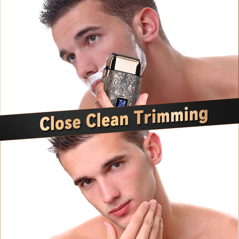 [Australia] - Ufree Close Shave Electric Foil Shavers for Men, 3-Speed Electric Razor, Bald Head Shavers, Face Shaving Beard Trimmer with LCD Display, Gifts for Men 
