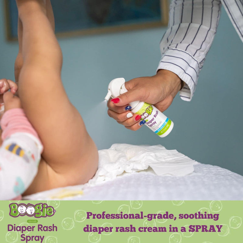 [Australia] - Diaper Rash Cream Spray by Boogie Bottoms, Travel Friendly No-Rub Touch Free Application for Sensitive Skin, from The Maker of Boogie Wipes, Over 200 Sprays per Bottle, 1.7 oz 