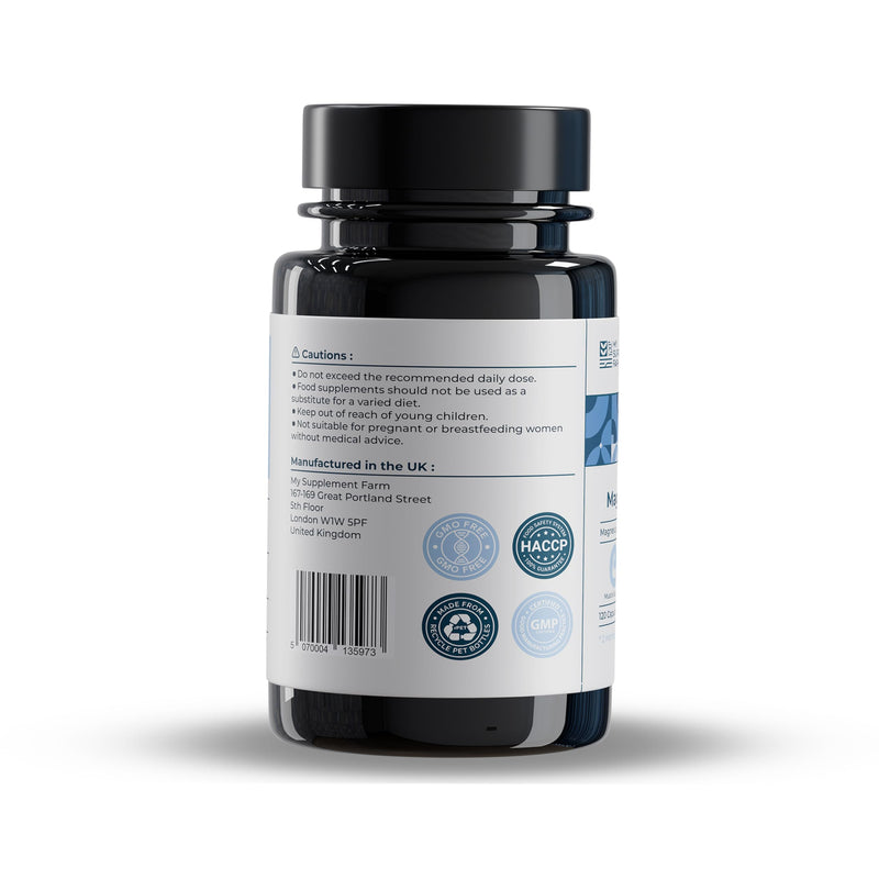 4 in 1 Magnesium Supplements Complex - 1900 mg with Glycinate Citrate Malate & Oxide | High Strength Magnesium 403mg - 120 Capsules & 2 Month Supply | High Absorption