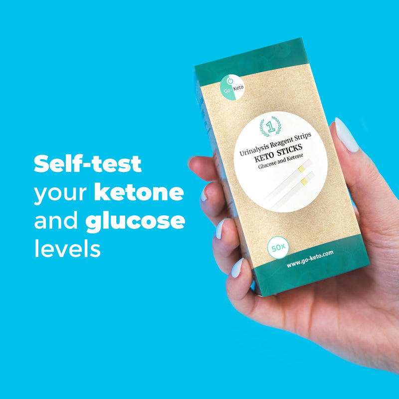 [Australia] - Go-Keto Keto Sticks 50 pieces - glucose + ketone urine test strips for measuring easily at home, perfect for accompanying a keto diet 