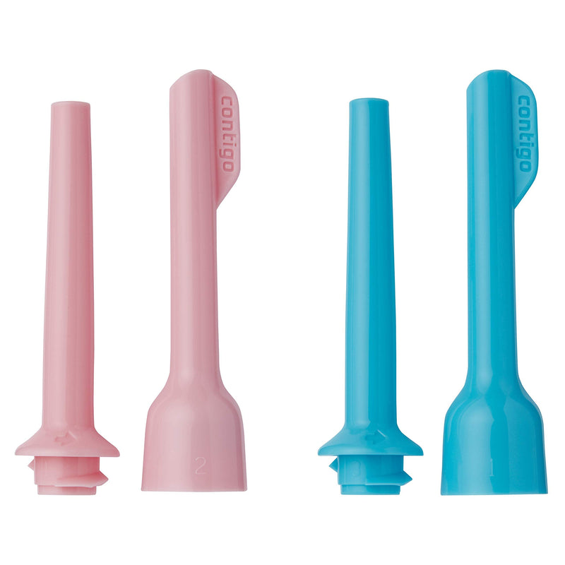 [Australia] - Contigo Kids Spill-Proof 14oz Tumbler with Straw and BPA-Free Plastic, Fits Most Cup Holders and Dishwasher Safe, 2-Pack Strawberry Cream & Blue Raspberry 14 oz 
