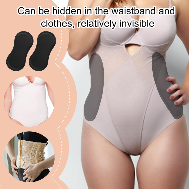 4pcs Abdominal Side Compression Boards, 11.8x5.5x0.47in Lipo Foam Lateral Protectors Waist Skin Anti-Sagging Filling Supplies for Post Surgery Recovery (Black) 4