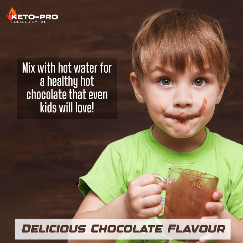 Keto-Pro MCT Powder 250g | Premium C8 Keto Coffee Creamer | MCT Creamer | Suitable for Paleo & Vegan Diets | Gluten & Palm Oil Free | MCT Oil Powder | Pure Caprylic Acid | Chocolate