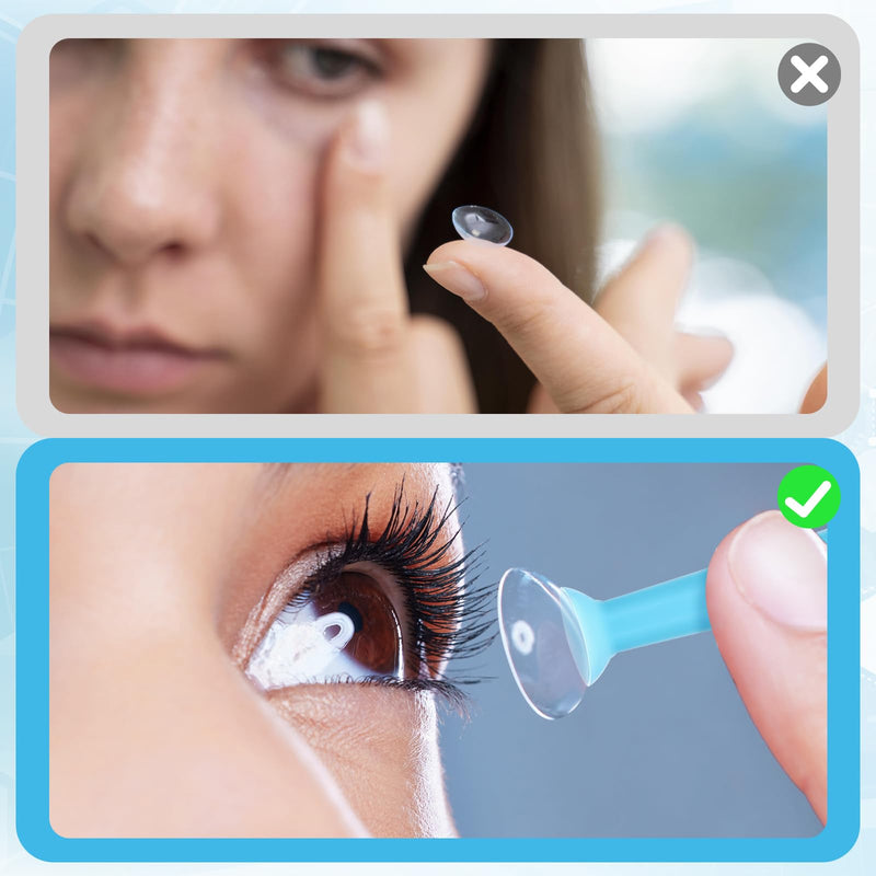 [Australia] - 6Pcs Hard Scleral Lens Remover Tools for RGP, Contact Lens Remover Tool Hard Contact Lens Plunger Silicone Eye Suction Cup Scleral Lenses Removal Tool 