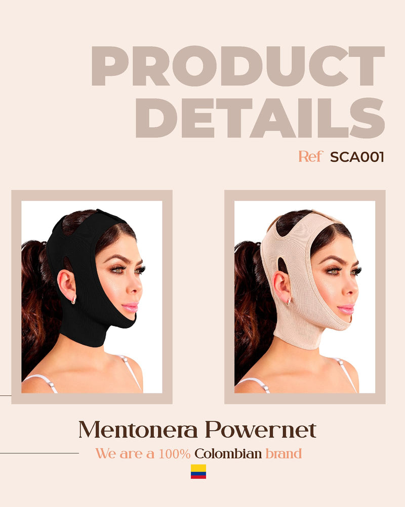 Shape Concept 301 Neck & Chin Compression Strap Face Bandage Support for Recovery & Contouring