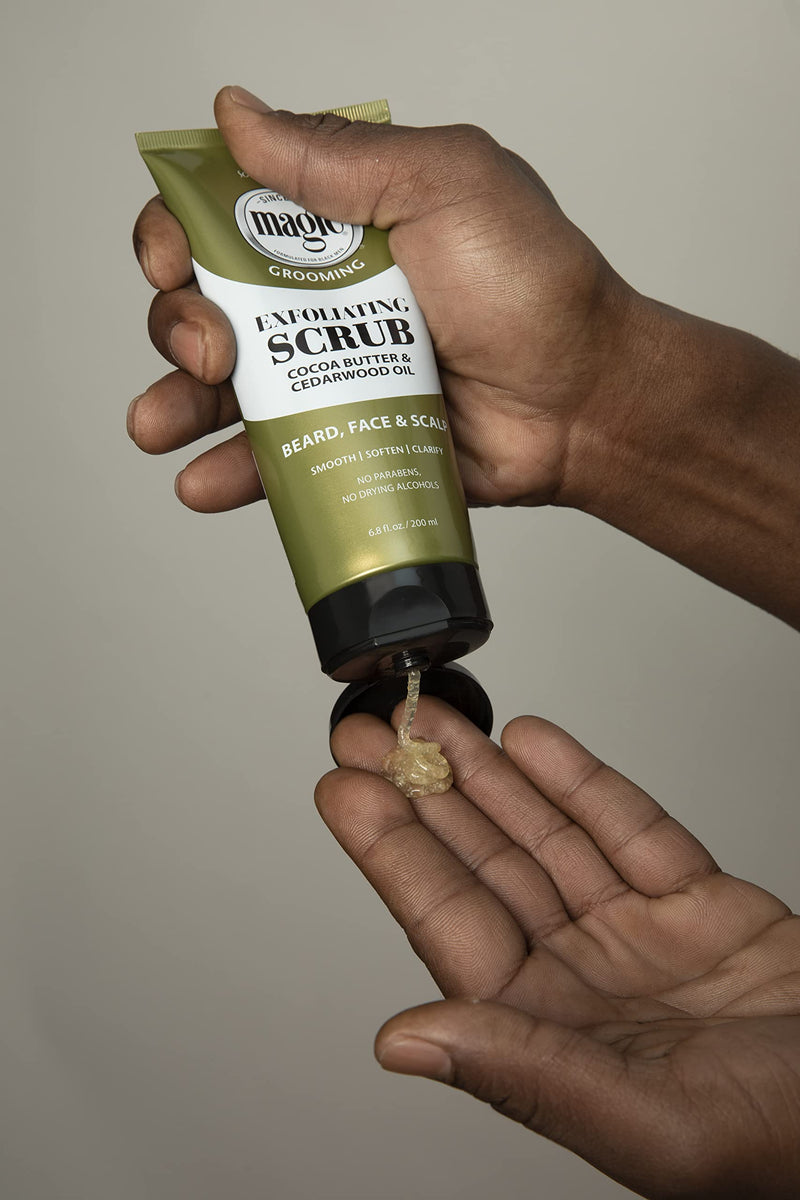 [Australia] - Softsheen-Carson Magic Shaving Beard Grooming Kit for Men with Cedarwood Oil, Includes Beard Butter, Scrub and Cleanser, Gift Set for Facial Hair Care,1 kit 
