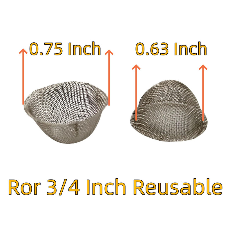 [Australia] - Pipe Screens 50 Pieces 3/4 Inch Tapered Design Clean Screens, 0.75 Inch 100% Stainless Steel Mesh, with a Storage Box 0.75 Inch-50Pcs 