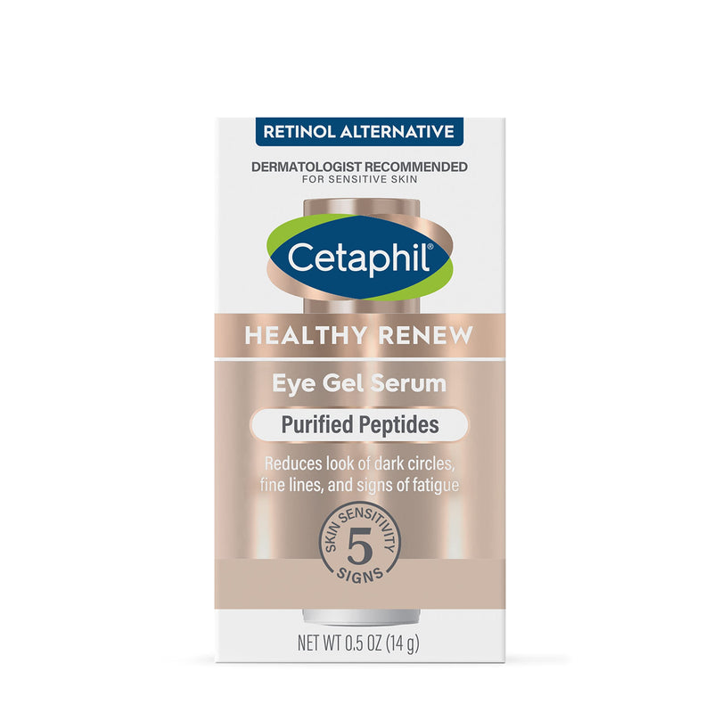 Cetaphil Hydrating Eye Gel Serum, 0.5 Oz - Reduces Dark Circles & Wrinkles, 24Hr Under Eye Cream, Retinol Alternative Peptide for Sensitive Skin 0.5 Ounce (Pack of 1)