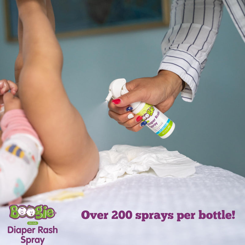 [Australia] - Baby Diaper Rash Cream Spray by Boogie Bottoms, No-Rub Touch Free Application for Sensitive Skin, Over 200 Sprays per Bottle, 1.7 oz, Pack of 3 