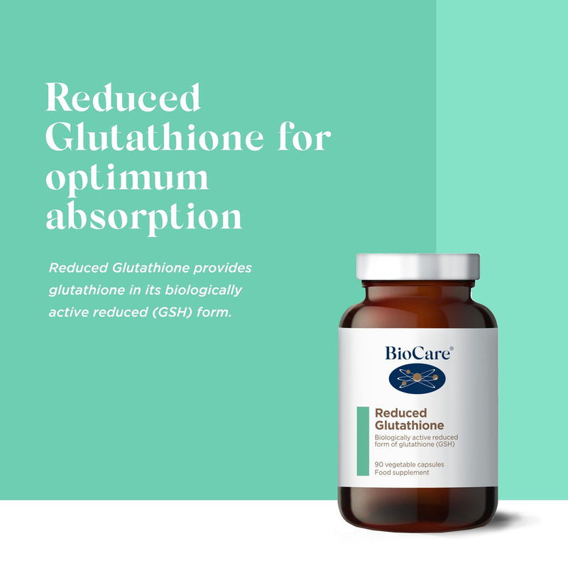 BioCare Reduced Glutathione - Antioxidant Combination, L-glycine, L-glutamine and L-cysteine - 90 Capsules