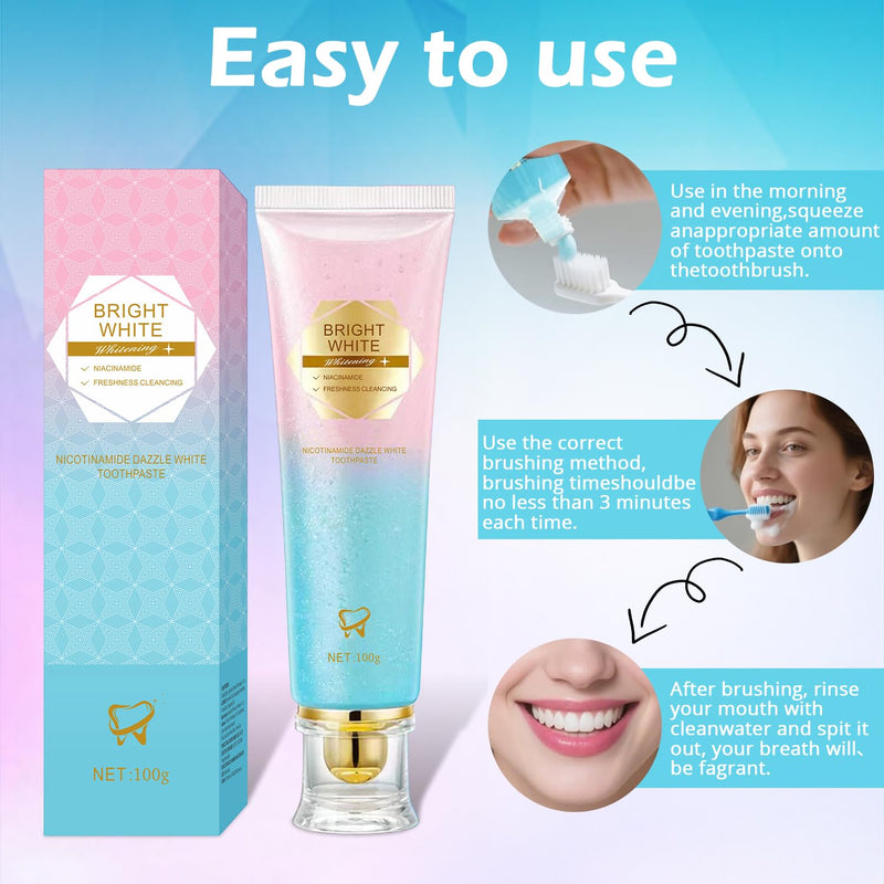 [Australia] - Niacinamide Whitening Toothpaste, Niacinamide Toothpaste Intensive Whitens Teeth, Protects Enamel, Removes Stains & Refreshes Breath, Daily Oral Care at Home Mint Flavor (3 Pack) YanxiananYagao 1 Ounce (Pack of 3) 