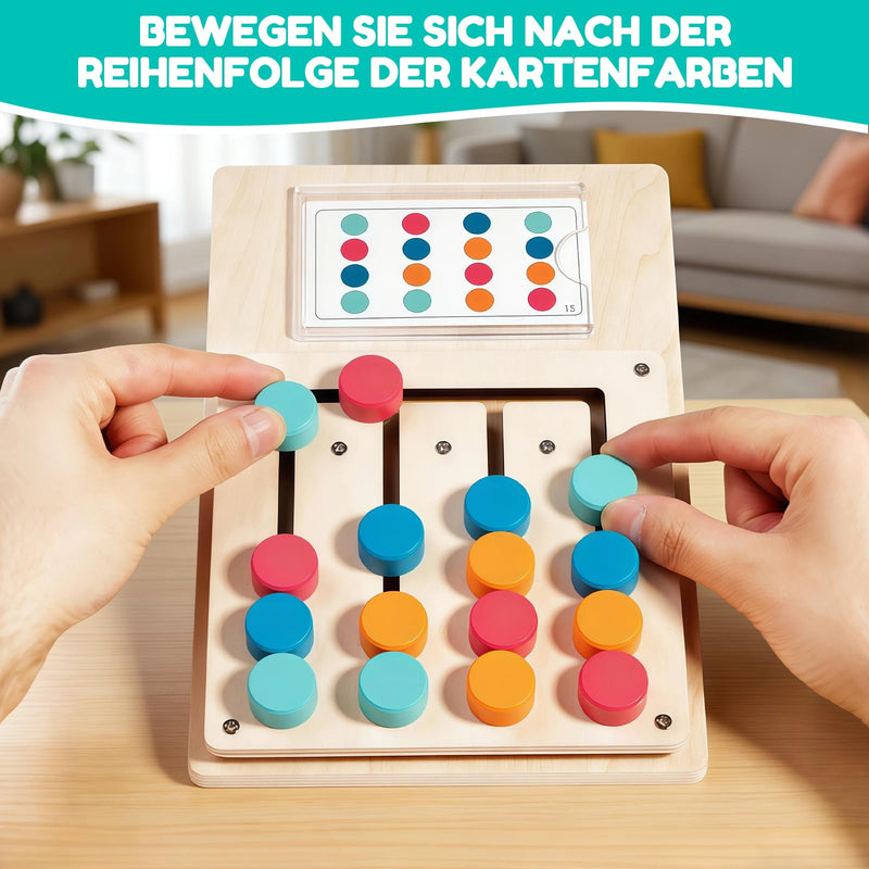 Games for Dementia, Wooden Dementia Games with 12 Cards, Colour Memory Activity for Dementia Sufferers