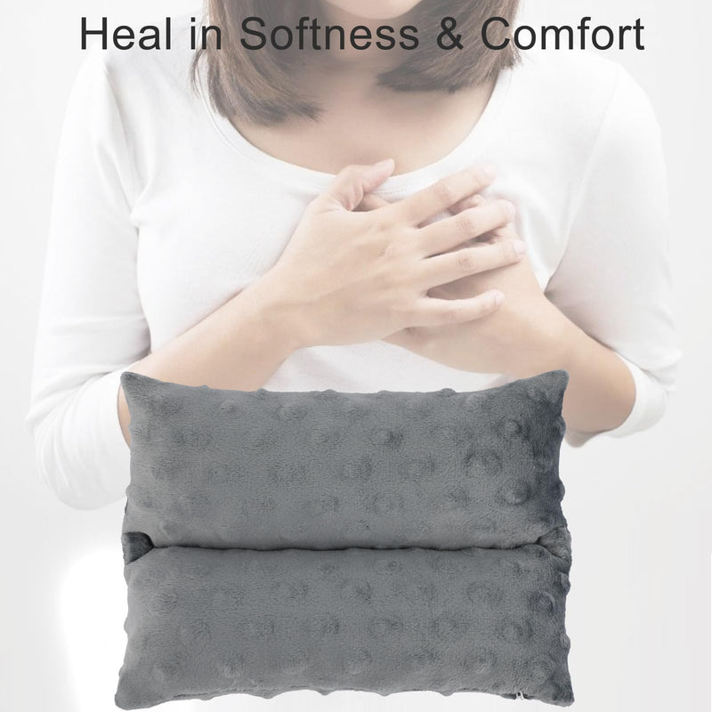 [Australia] - Pacemaker Pillow Chemo Port Pillows for Mastectomy, Open Heart Surgery Recovery Gifts Breast Cancer Bypass Post Surgery Cushion, Minky Dot Dark Gray 