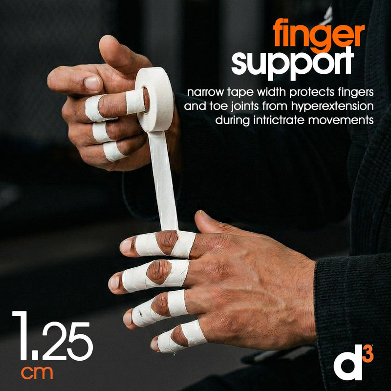 D3 AST Athletic Sports Tape Dual Roll Purple/White 12.5mm + 25mm x 15m (6 Pack) Hand Tearable Zinc Oxide Joint Support Finger Thumb Wrist Strapping Jiu Jitsu Climbing Rowing BJJ 6 Rolls