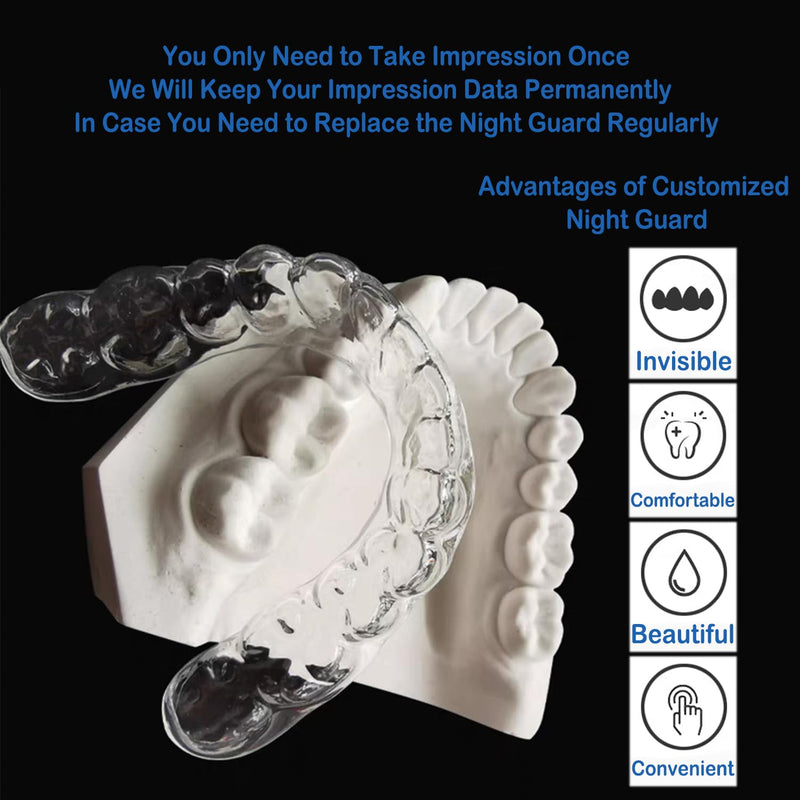 [Australia] - Custom Night Guard, Durable Mouth Guard Teeth Guard Ultra Thin Brace Dental Day Guard Clear Teeth Retainer - One Pack Upper Guard 