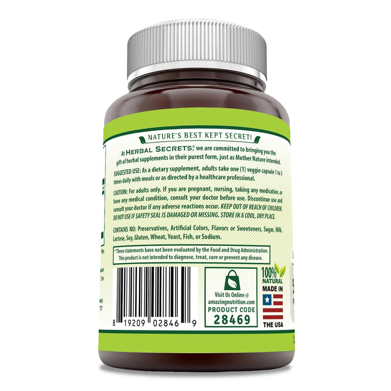 [Australia] - Herbal Secrets Gymnema Supplement | 500 Mg Per Serving | 120 Veggie Capsules | Non-GMO | Gluten Free | Made in USA 