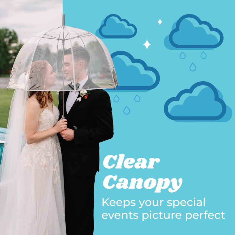 Totes Adult Bubble Umbrella with Dome Canopy and Lightweight Wind and Rain Protection Iridescent - 1pk 51 inches