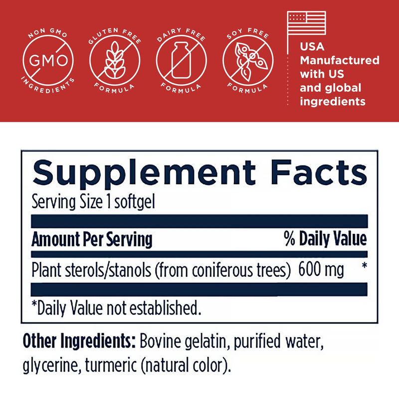 [Australia] - Designs for Health Plant Sterols and Stanols - Foresterol Stanol Sterol Supplement with Beta-Sitosterol from Coniferous Pine - Designed to Help Maintain Healthy Cholesterol Levels (90 Softgels) Standard Packaging 