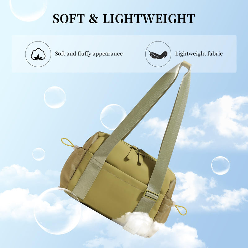 Small Gym Bag for Women Mini Gym Duffle Bag with Wet Compartment,mini duffle Tote Bag small duffle bag for Workout/Sport/Travel (Green) Green