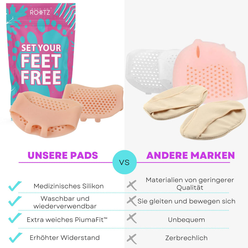 [Australia] - 4x metatarsal pads for men and women. Soft silicone gel foot pads, pain relief for high heels and work shoes 
