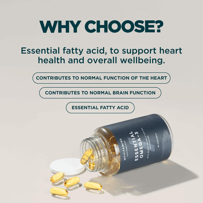 Myprotein Essential Omega 3 | 300mg Fish Oil Softgels with EPA & DHA | Supports Heart Health, Joint Care & General Wellbeing | 250 Capsules | 80 Day Supply | Omega-3 Fatty Acids Supplement