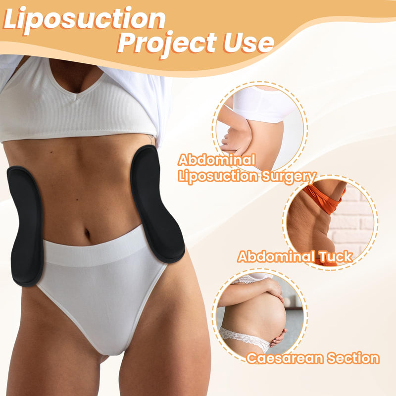 2 Pcs Abdominal Side Compression Lipo Foam Boards, 360 Lipo Foam Lateral Protectors Pads, 11.7x5.51x0.41in Anti-Sagging Abdominal Side Compression Boards for Abdominals Liposuction, Surgery Recovery