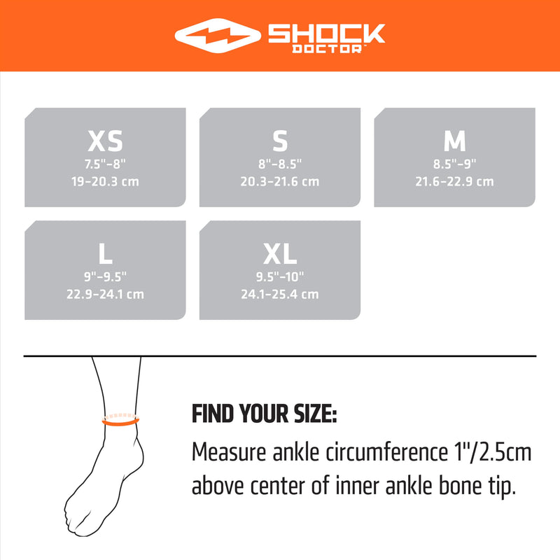 Shock Doctor Adult Ultra Wrap Lace Ankle Brace, Maximum Support, Adjustable Compression Black X-Large