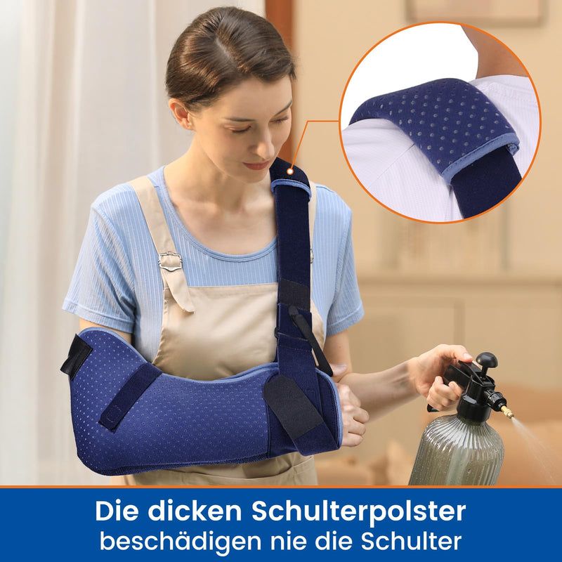 [Australia] - Willcom Arm Sling Shoulder, Shoulder Support with Waist Belt for Men and Women, Arm Sling for Rotator Cuff Tear, Hand, Wrist, Elbow After Surgery (Right, L, 102-130CM) Right Arm 