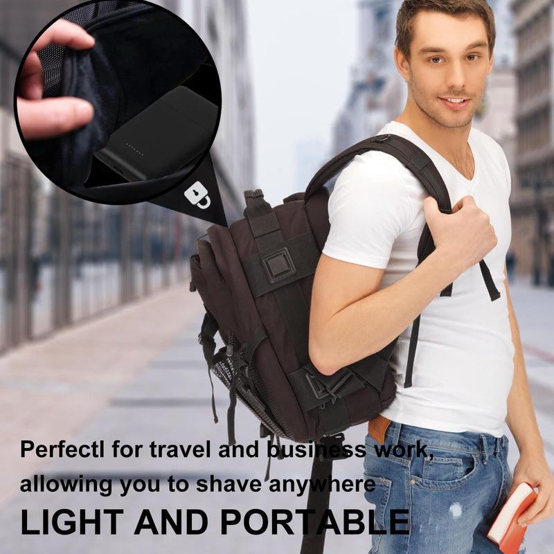 Electric Razor for Men, Mini Electric Foil Shavers with Beard Trimmer,Wet Dry Cordless Shavers, Portable Men’s Travel Razor for Shaving Face, USB-C Rechargeable - Black