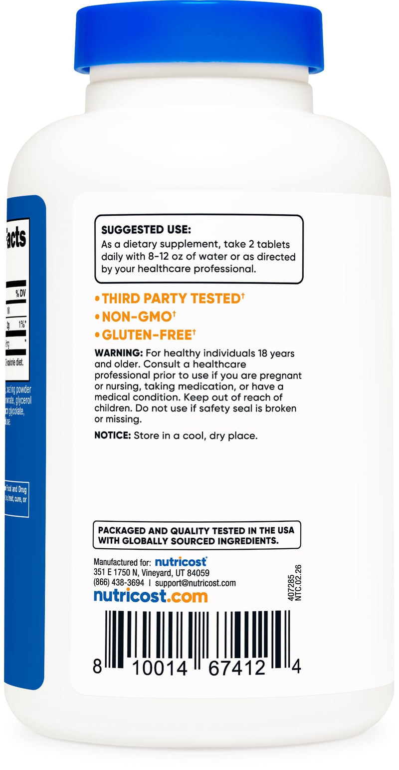 Nutricost MSM Tablets Methylsulfonylmethane 2000mg Per Serving, 240 Tablets | 120 Servings, GMO-Free and Gluten Free