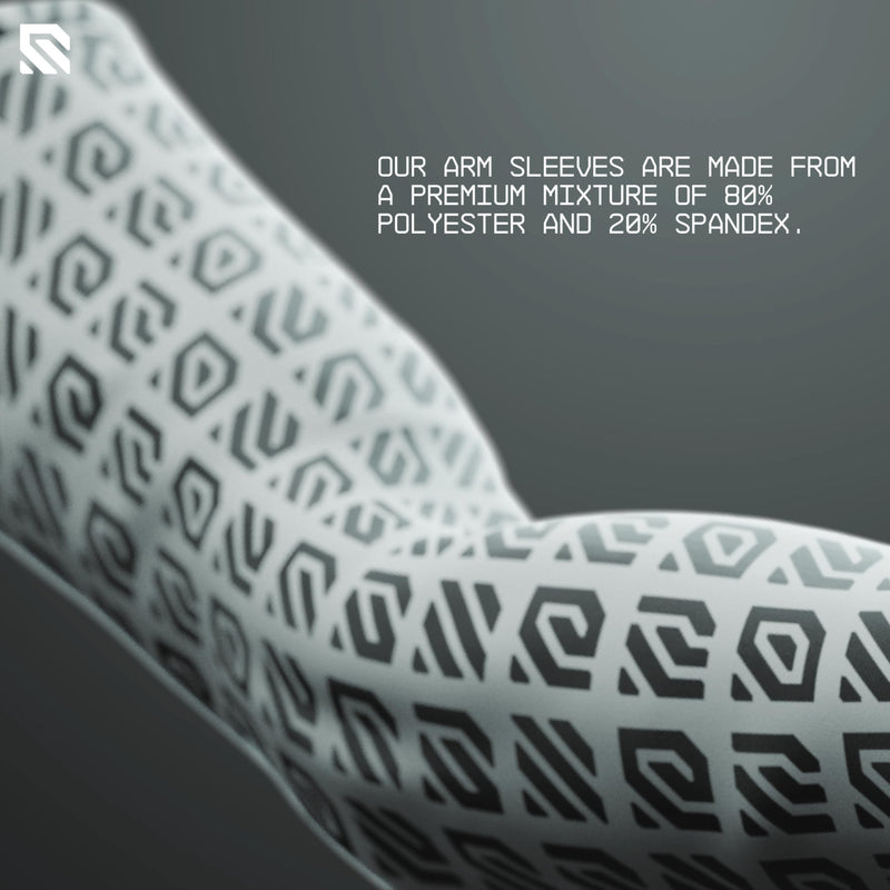 [Australia] - Wallhack gaming arm sleeve | Gaming setup accessories arm protection cover | Compression Gamer Case | Repeat Types Small | Medium Repeat No Hand White 