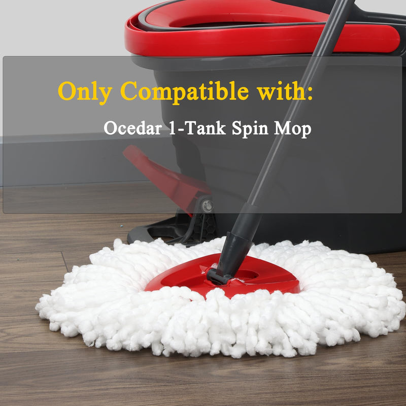 2 Pack Spin Mop Refill Replacement Head Compatible with Ocedar EasyWring Spinning Mop - Microfiber Mop Replace Heads 2