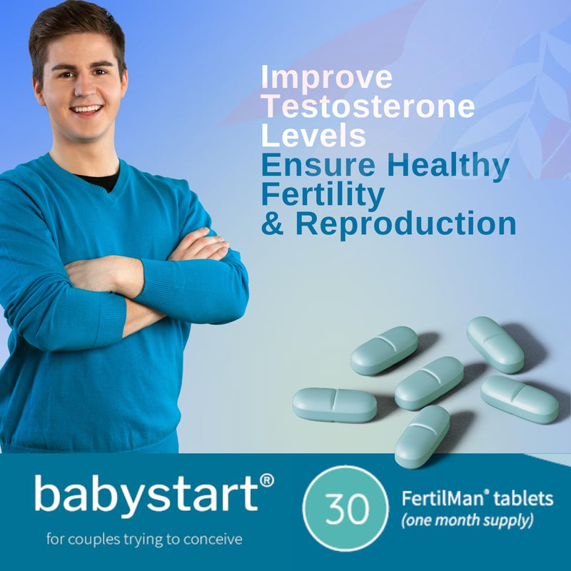 Fertility Supplements for Men - FertilMan 30 Tablets, 1 Month Supply, Male Fertility Vitamins with Zinc, Folic Acid and Vitamin D for Conception, Immune Support - Mens Health Supplement 30 Count (Pack of 1)