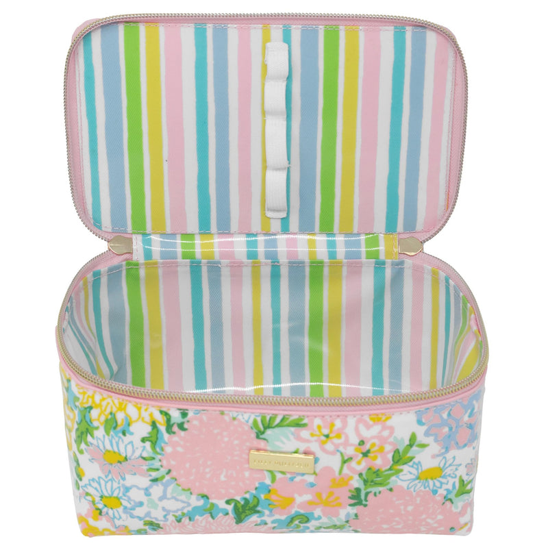 Lilly Pulitzer Cosmetic Bag for Women, Makeup Box with Zipper for Skincare (Lilly Garden Home) Lilly Garden Home
