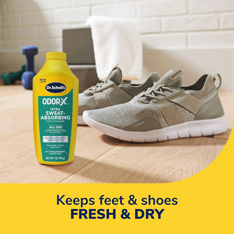 [Australia] - Dr. Scholl's ULTRA-SWEAT ABSORBING FOOT POWDER, 7 oz // Maximum Sweat Absorption, All-Day Odor Protection, Keeps Feet Fresh & Dry - Pack of 2 