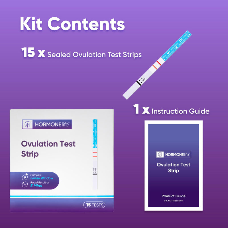 HORMONElife Ovulation Test Strips, LH Ovulation Tests 15 Count | Track Ovulation Patterns And Fertility Timing With Convenient At-Home LH Hormone Testing 1 Count (Pack of 15)