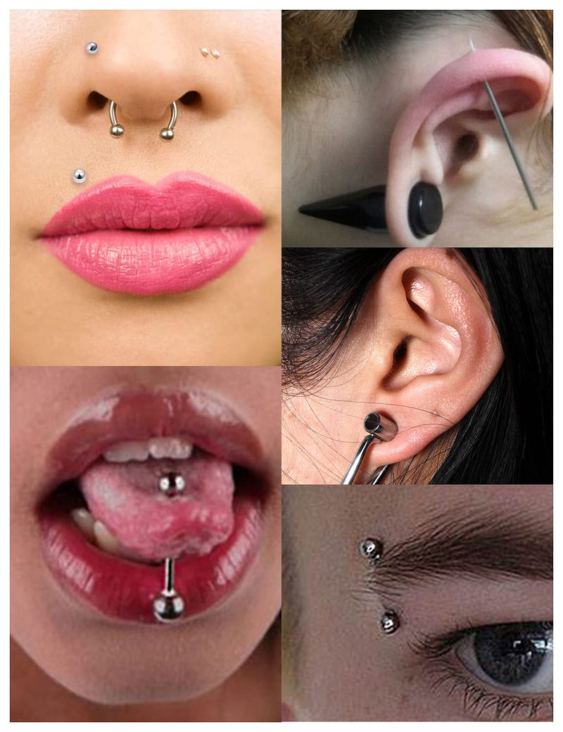 [Australia] - Vsnnsns 9 Style 316L Surgical Steel Body Piercing Tools Kit Piercing Clamps Forceps Use for Nose Septum Lip Tongue Eyebrow Belly Rings Ear Dermal Piercing Jewelry Kit Tools Style 5, Piercing Needle Clamp Forceps 